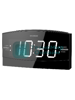 Радиобудильник Hyundai H-RCL238 черный LCD подсв:белая часы:цифровые FM