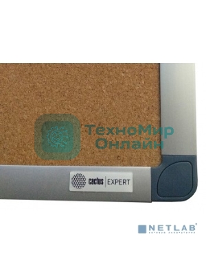 Демонстрационная доска Cactus CS-CBD-90X120 пробковая 90x120см, алюминиевая рама