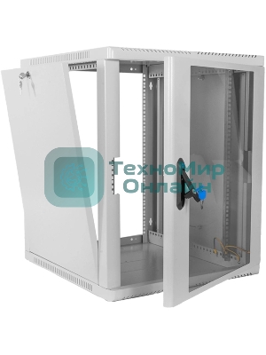 Шкаф ЦМО телекоммуникационный настенный сварной 12U (600 350) съемные стенки, дверь стекло