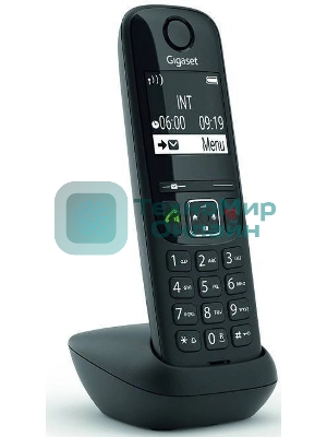 Дополнительная трубка Dect Gigaset AS690HX черный для AS690