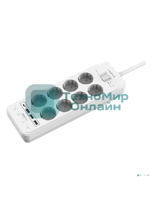 Удлинитель с USB зарядкой Harper UCH-650 White PD3.0