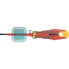 Отвертка Сибртех диэлектрическая sl3х75мм crv до 1000в двухкомпонентная рукоятка