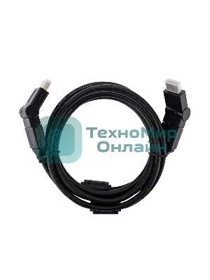 Кабель Rexant HDMI - HDMI с фильтрами, длина 2 метра, угловой 360° (GOLD) (PVC пакет)