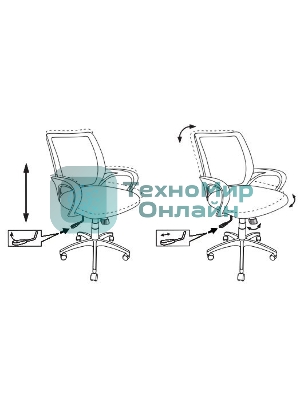 Кресло Бюрократ CH-695N/SL/DG/TW-11 темно-серый/черный, сетка, 120 кг, механизм качания