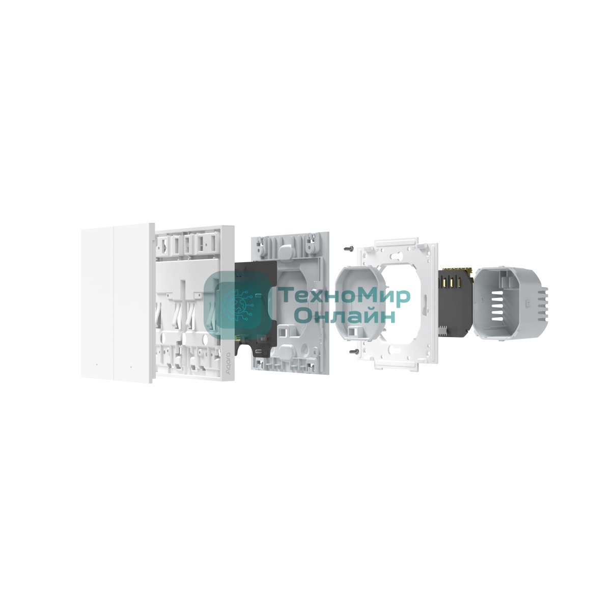 Выключатель умный Aqara Smart wall switch H1 (with neutral, double rocker) WS-EUK04