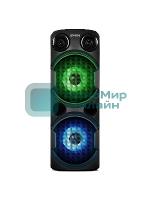 Колонка АС SVEN PS-750, черный (80 Вт, TWS, Bluetooth, FM, USB, microSD, LED-дисплей, 2х4400мА*ч)