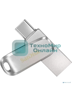 Флешка USB Sandisk Ultra Dual Luxe (SDDDC4-032G-G46), 32Gb, USB 3.2 Gen 1/Type-C, R/W 150/40, серебристый