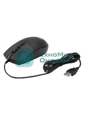 Мышь проводная Acer OMW126 черный, 1200 dpi, USB, кнопки - 3