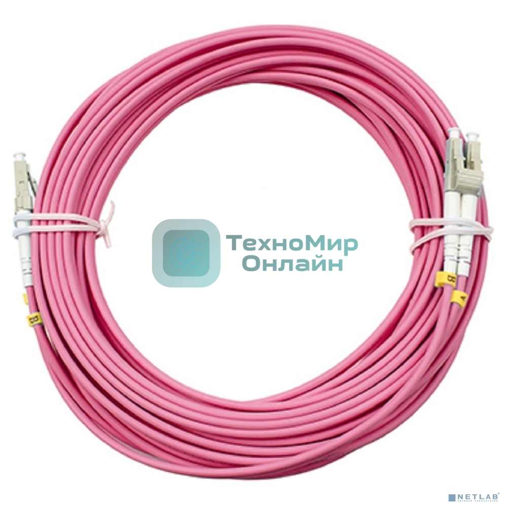 Шнур оптический Cabeus FOP-50-OM4-LC-LC-10m duplex LC-LC 50/125 мм OM4 10м LSZH