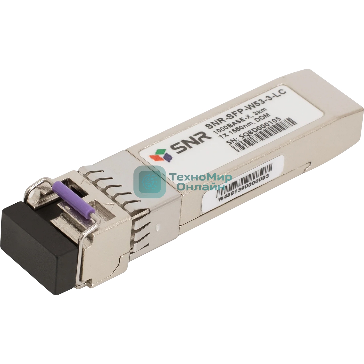 Модуль SFP WDM, дальность до 3км LC (6dB), 1550нм