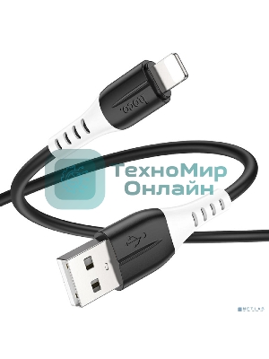Кабель USB HOCO X82 Lightning/ 1m/ 2,4A/ Силикон/ Black