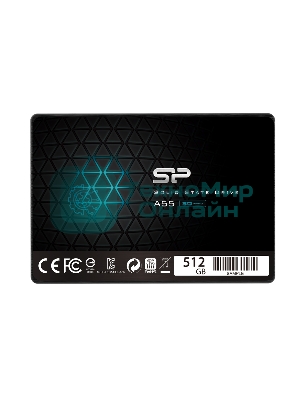 Накопитель SSD Silicon Power Ace A55, 512Gb, SATA III, 2.5