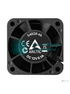 Вентилятор для корпуса Arctic S4028-6K черный, 40 мм, 6000 об/мин, 4 pin