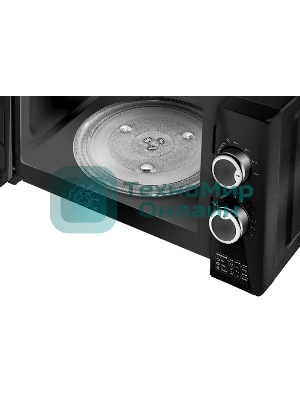 Микроволновая печь Centek CT-1570 черный, 23 л, 900 Вт, переключатели - поворотный механизм