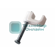 Крепеж кабеля плоский Rexant 4 х 2 мм, белый (упак. 50 шт)