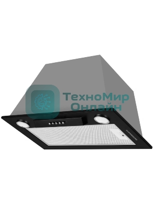 Вытяжка встраиваемая Kuppersberg Inlinea 52 BX черный/серебристый, 52 см, 1300 куб. м/ч, 41 дБ