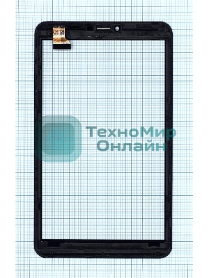 Сенсорное стекло (тачскрин) для Irbis TZ855, черное с рамкой