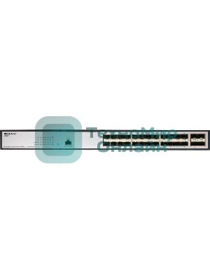 Коммутатор ORIGO Managed L3 Switch 24x1000Base-X SFP, 4x10Gbase-X SFP+, RJ45 Console, 19