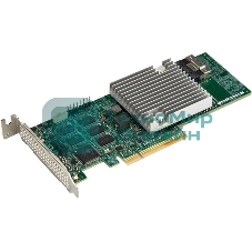 Контроллер Supermicro AOC-S3908L-H8IR-16DD-O 8 int 12Gb/s ports, x8 Gen4, ROC - LP, 16 HDDw/exp,RoHS