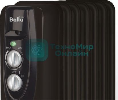 Радиатор масляный Ballu Classic BOH/CL-07BRN 1500Вт черный