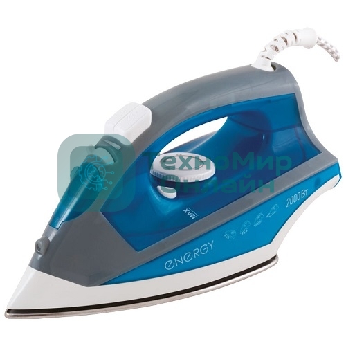 Утюг Energy EN-328 голубой, 2000 Вт, 18 г/мин, 220 мл