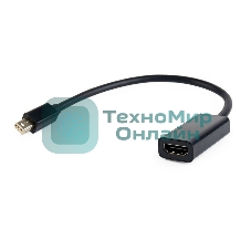 Переходник miniDisplayPort - HDMI, Cablexpert A-mDPM-HDMIF-02, 20M/19F, кабель 15 см, черный, пакет
