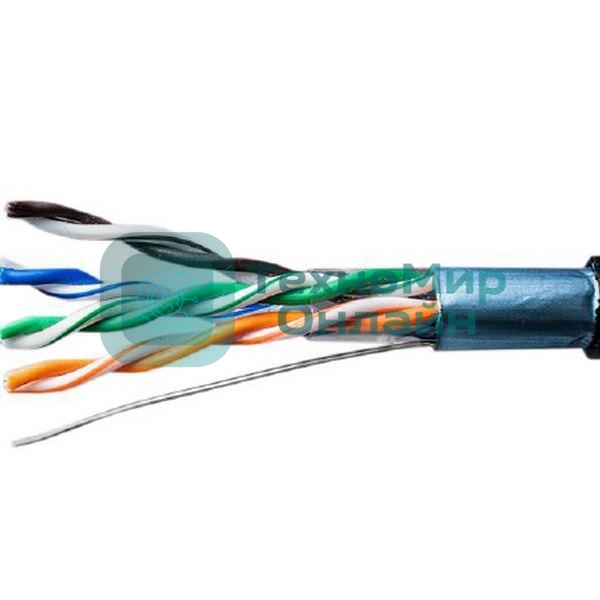 Кабель витая пара F/UTP cat.5e 4х2х24AWG solid CU PE Outdoor Standard черный