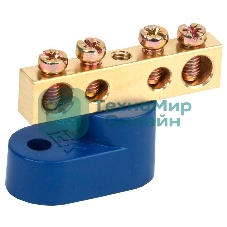 Шина нулевая ШНИ-6х9-4-У1-С на одном угловом изоляторе ИЭК YNN10-69-4C1-K07