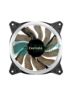Вентилятор для корпуса ExeGate EX12025HM3PM.FRGb.5CRU черный, 120 мм, 1200 об/мин, 24 дБ, 3 pin