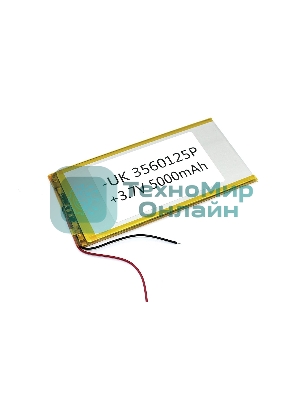Аккумулятор Li-Pol (батарея) 3.5*60*125мм 2pin 3.7V/5000mAh