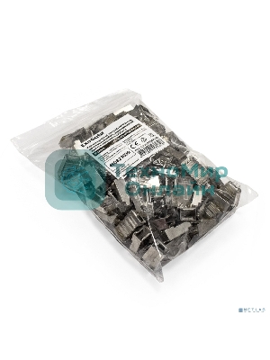 Коннектор ExeGate PL45-C5-8P8C-SH-100 RJ-45 cat.5e (8P8C) под одножильный кабель, экранированный, золотое напыление (100 шт)