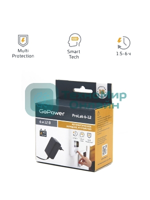 З/У для свинцово-кислотных аккумуляторов 6 и 12V GoPower ProLab 6-12 1.0A (1/100)