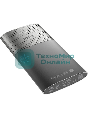 Внешний SSD Netac Z9, 250 Gb, USB 3.2 Gen 2 Type-C, R/W 550/480, черный