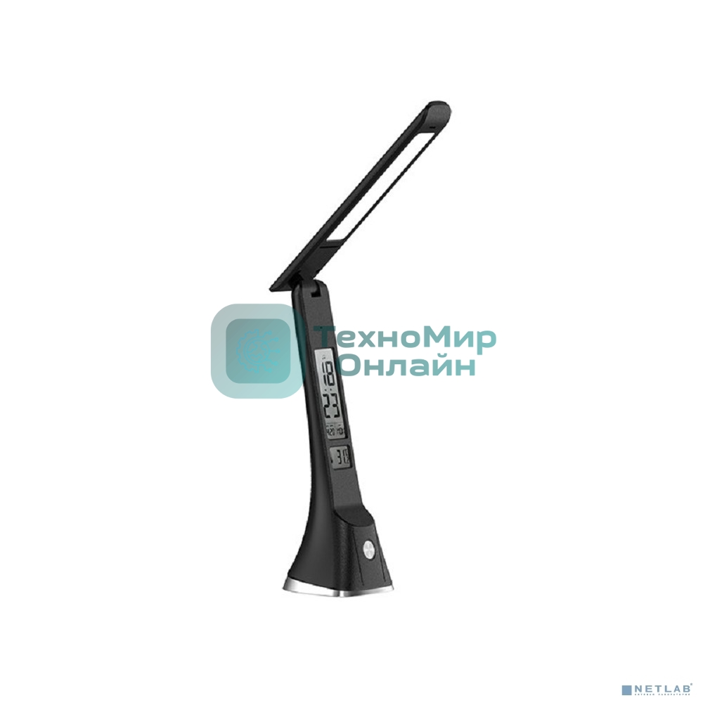 Настольный светильник Ultraflash UF-821 C02 черный (Led, светильник настольный, 7Вт, дисплей, смена цвет.темп, кожа)