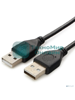 Кабель USB2.0 Cablexpert CC-USB2-AMAM-3M, AM/AM, экран, 28/26AWG, медь, Pro, 3м, черный, пакет