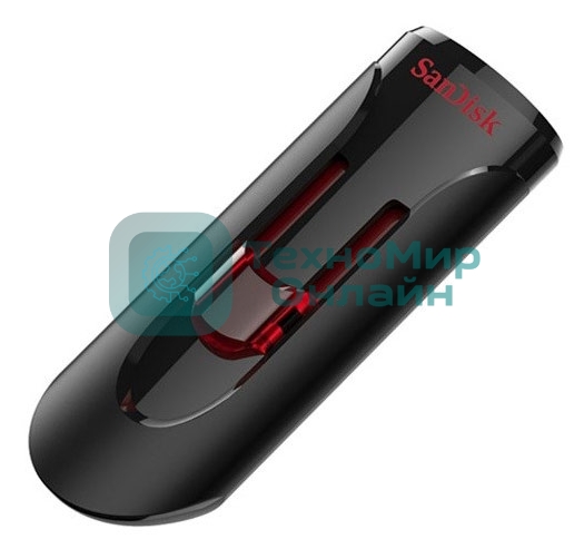 Флешка USB Sandisk CZ600 Cruzer Glide (SDCZ600-032G-G35), 32Gb, USB 3.0, R/W 100/20, черный