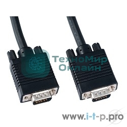 Кабель PERFEO Кабель VGA/SVGA вилка - VGA/SVGA вилка, с ф/фильтрами, 1,8 м. (V7001)