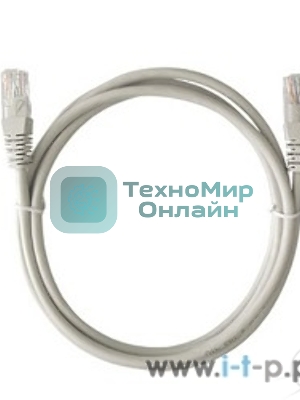 Шнур коммутационный Rexant патч-корд, U/UTP RJ45-RJ45 CAT 5e, PVC, серый, 1,5м