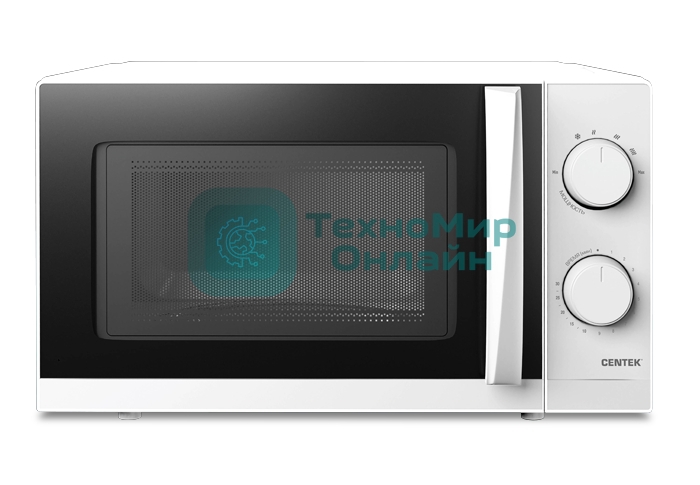 Микроволновая печь Centek CT-1571 белый, 20 л, 700 Вт, переключатели - поворотный механизм