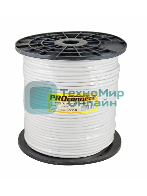 Кабель PROconnect КВК-В-2+2x0,50 мм² (Cu/CCA) (96) белый (бухта 200 м)