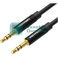 Кабель Vention аудио Jack 3,5 мм M/Jack 3,5 мм M - 1м черный Кабель Vention аудио Jack 3,5 мм M/Jack 3,5 мм M - 1м черный