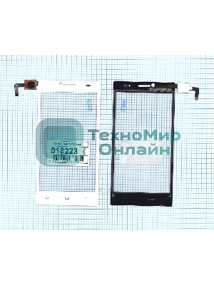 Сенсорное стекло (тачскрин) для DNS S4509, белое