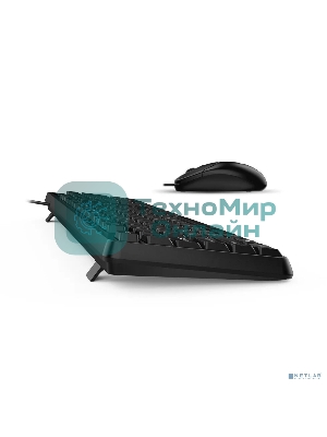 Комплект клавиатура+мышь Genius KM-170 проводной, USB, 1000 DPI, чёрный