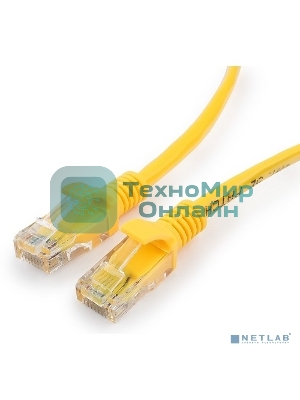 Патч-корд медный UTP Cablexpert PP10-5M/Y cat.5, 5м, литой, многожильный, желтый