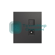 Розетка телевизионная Kranz STRONG компьютерная RJ45 кат6 + TV с/у графит