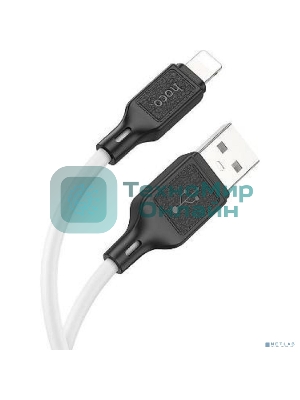Кабель USB HOCO X90 Lightning/ 1m/ 2,4A/ Силикон/ White