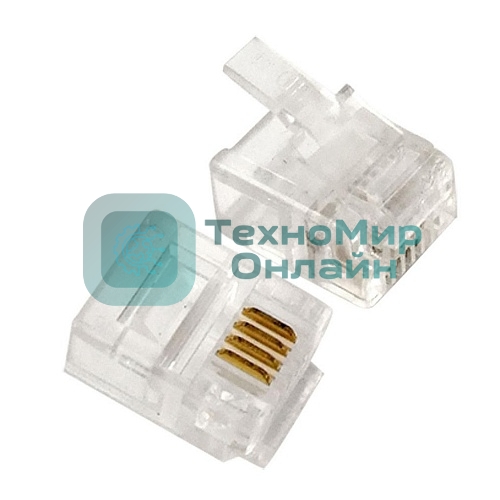 Вилка телефонная MP-6p4c/5, контакты 3m