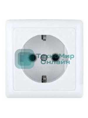 Розетка 1-м ОП Хит 16А с заземл. белый SchE RA16-133-B