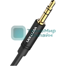 Кабель Vention аудио Jack 3,5 мм M/Jack 3,5 мм M - 1м черный Кабель Vention аудио Jack 3,5 мм M/Jack 3,5 мм M - 1м черный