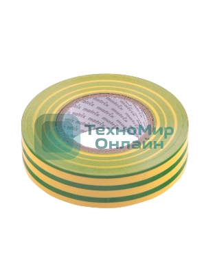 Изолента ПВХ Matrix, 19 мм х 20 м, желто-зеленая, 150 мкм